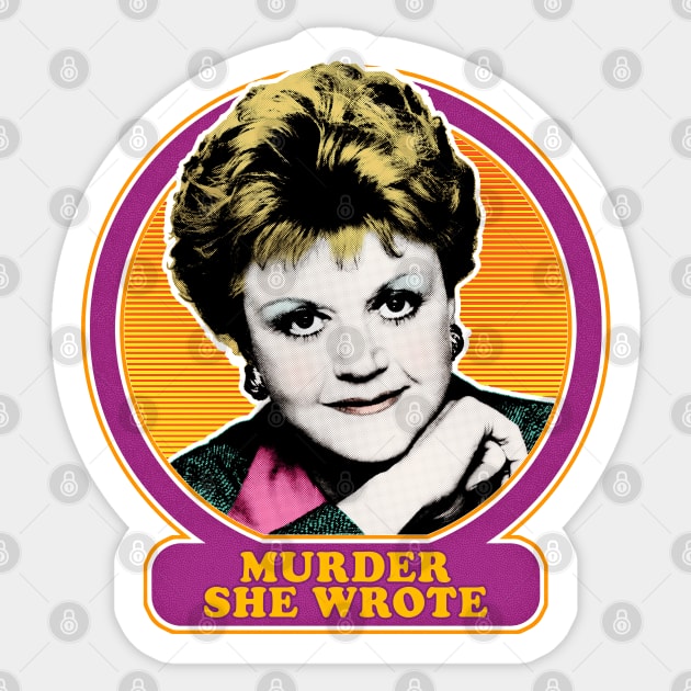 Murder She Wrote / 80s Retro TV Design Sticker by DankFutura
